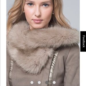 Fur collar vegan suede moto jacket.